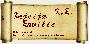 Kajsija Ravilić vizit kartica
